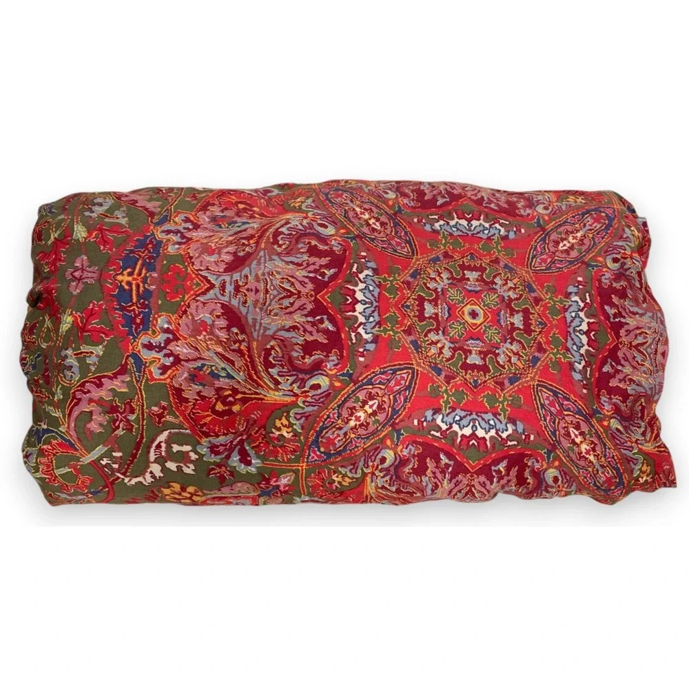 Vintage Ralph Lauren Queen Galahad 4 Piece Sheet Set Red Paisley
